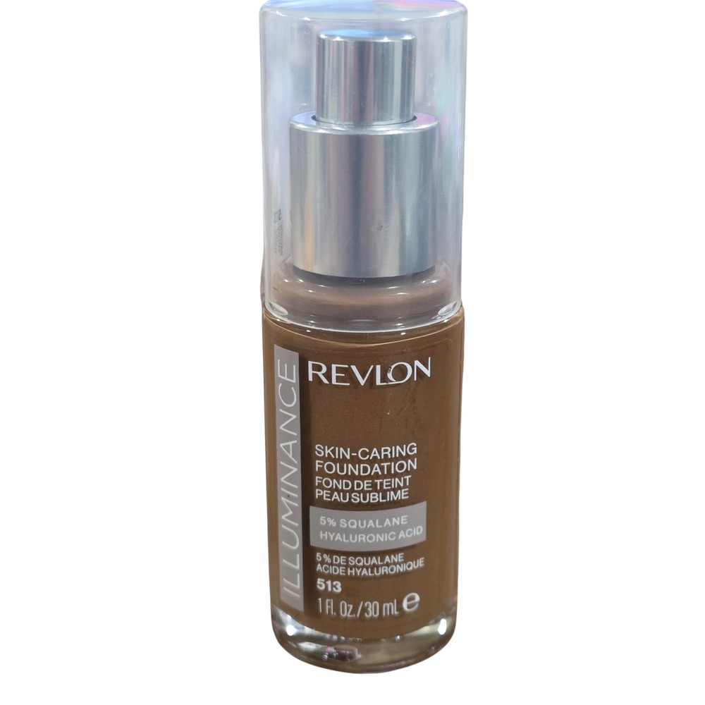 Revlon Illuminance Skin Care Foundation 513 Brown Suede Squalane Hyaluronic Acid